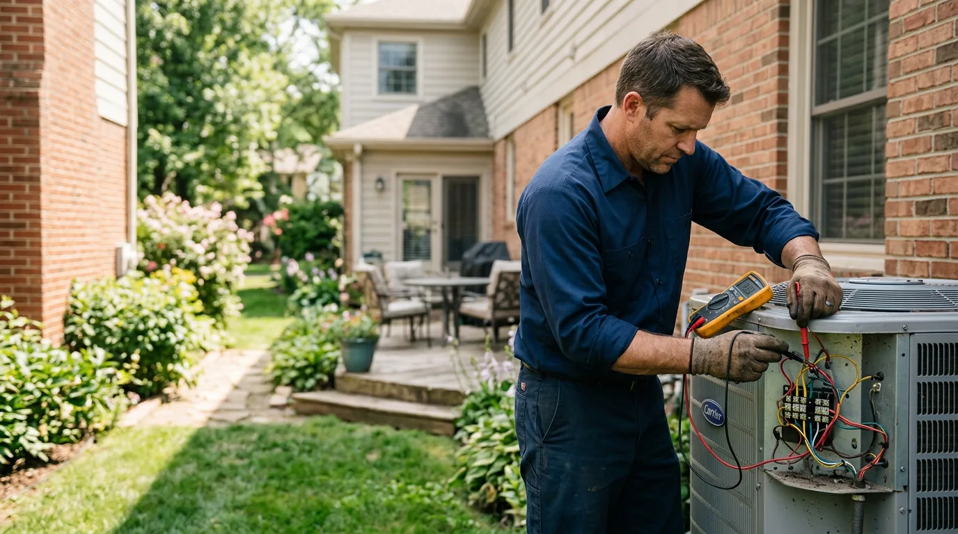 HVAC technician working near Longdale, OK